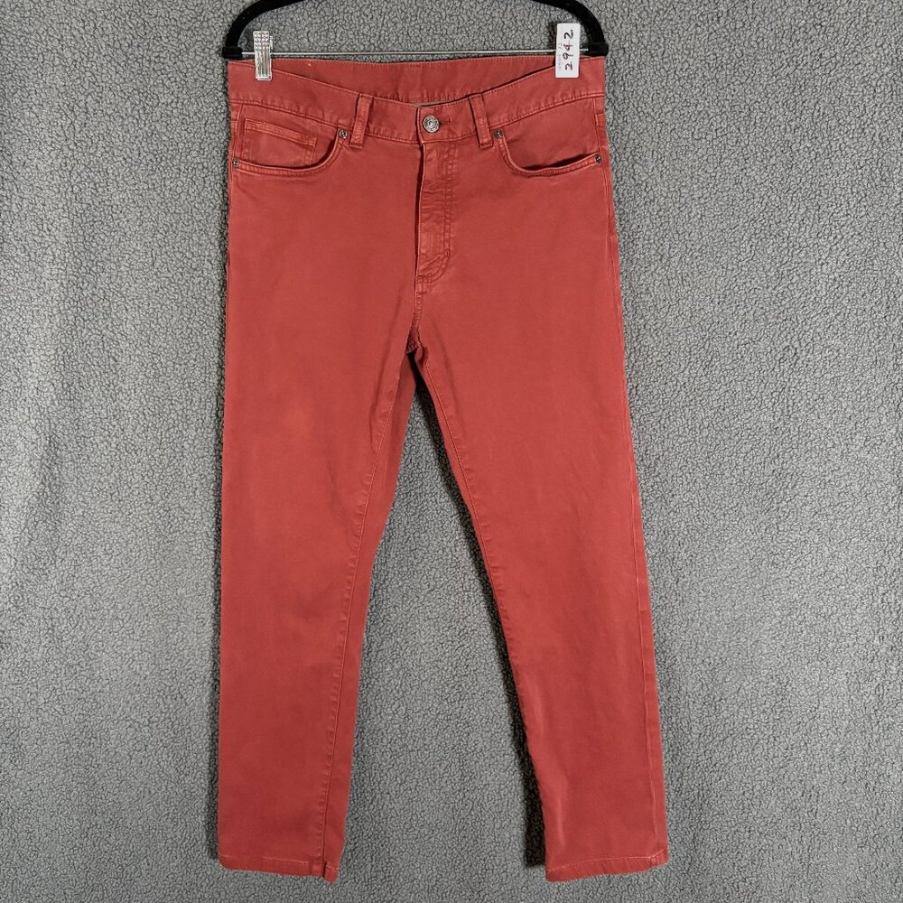 Zegna Slim Fit Stretch Cotton Pants - Men's Size 32*28 - Brown